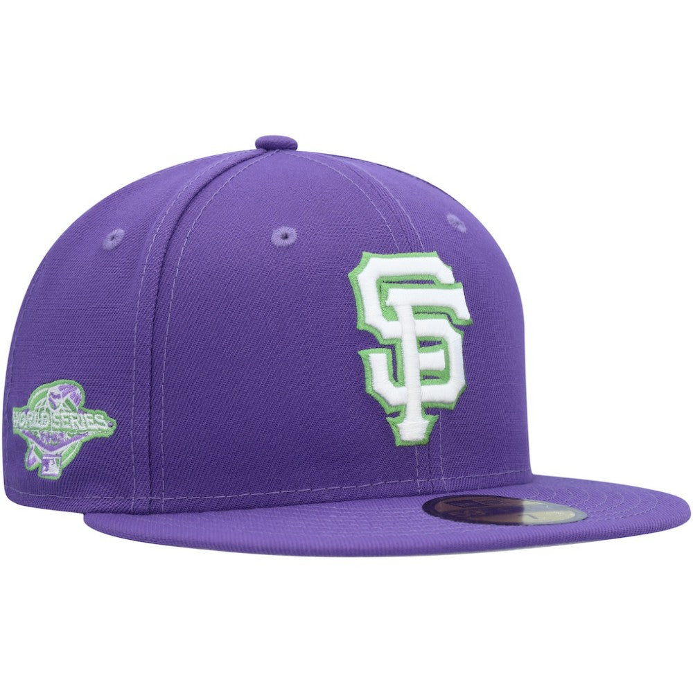 San Francisco Giants Lime Side Patch 59FIFTY Fitted Hat Purple