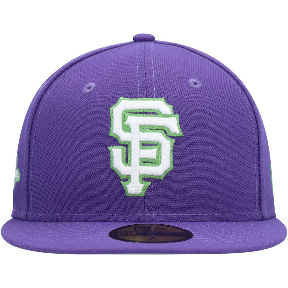 San Francisco Giants Lime Side Patch 59FIFTY Fitted Hat Purple
