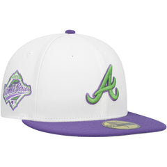 Atlanta Braves  Side Patch 59FIFTY Fitted Hat White