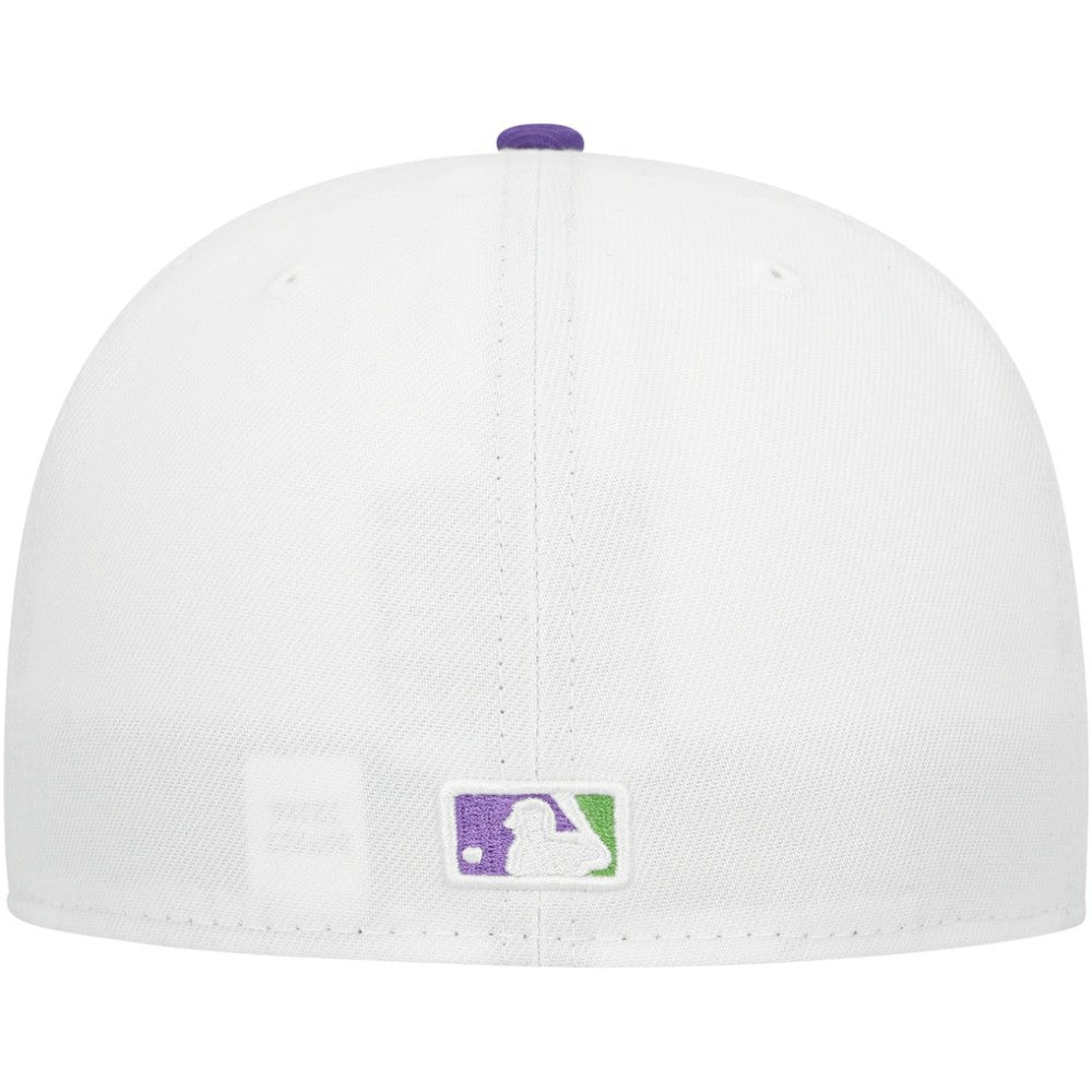 Atlanta Braves  Side Patch 59FIFTY Fitted Hat White