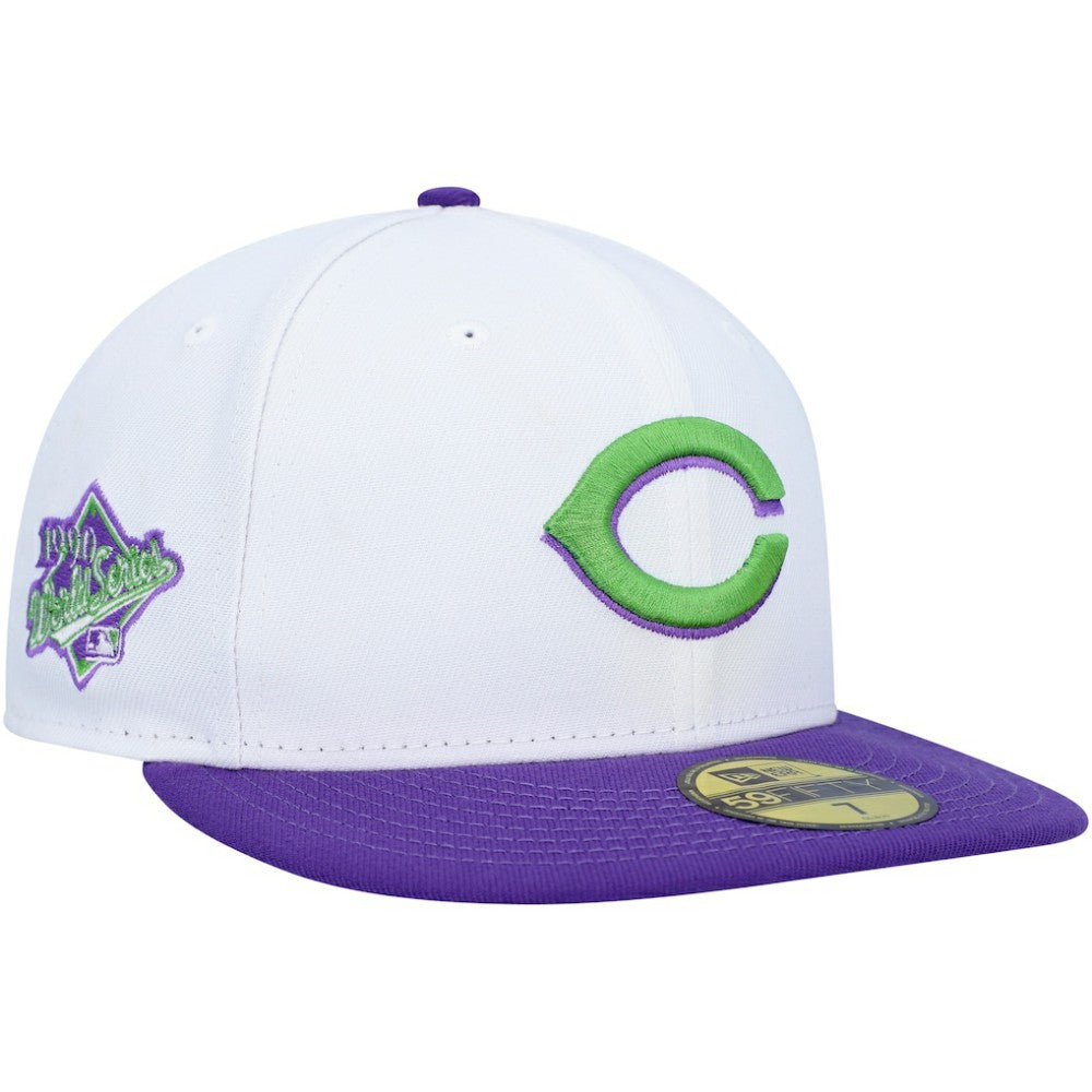 Cincinnati Reds 1990 World Series Side Patch 59FIFTY Fitted Hat White