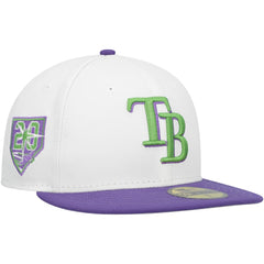 Tampa Bay Rays  Side Patch 59FIFTY Fitted Hat White