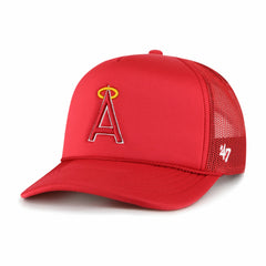 Los Angeles Angels Foam Logo Trucker Adjustable Hat Red