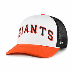 San Francisco Giants Foam Front Script Trucker Snapback Hat White