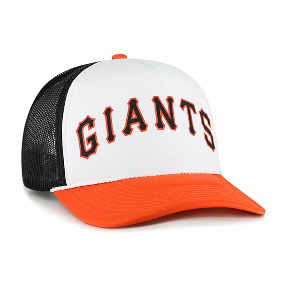 San Francisco Giants Foam Front Script Trucker Snapback Hat White