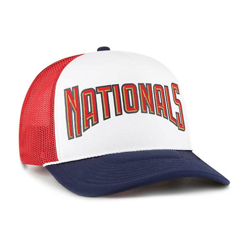 Washington Nationals Foam Front Script Trucker Snapback Hat White
