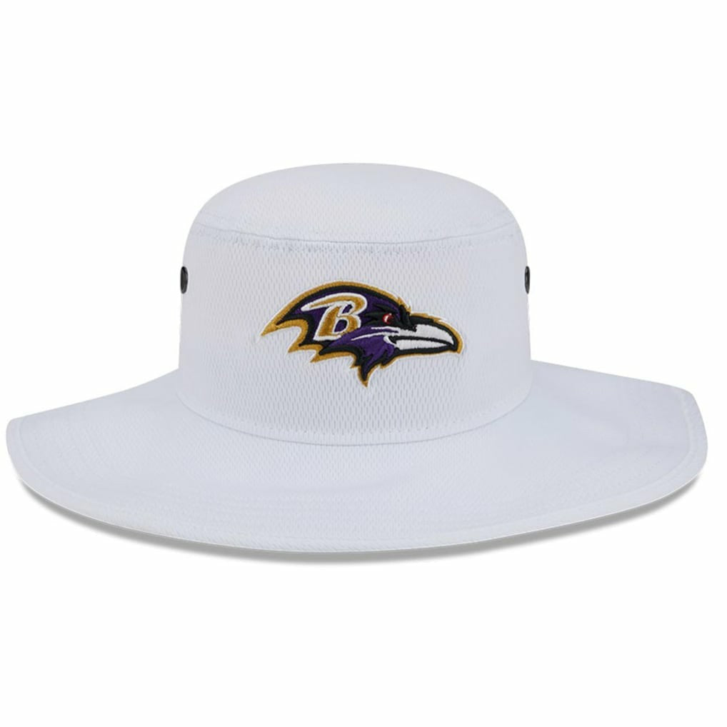 Baltimore Ravens New Era 2023 NFL Training Camp Panama Bucket Hat - White for sale