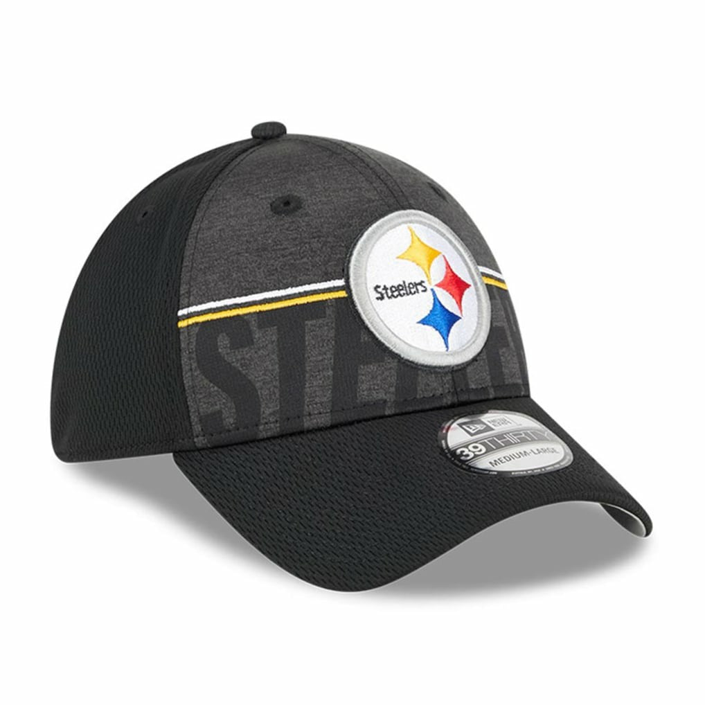 Pittsburgh Steelers New Era 2023 NFL Training Camp 39THIRTY Flex Hat - Black on sale