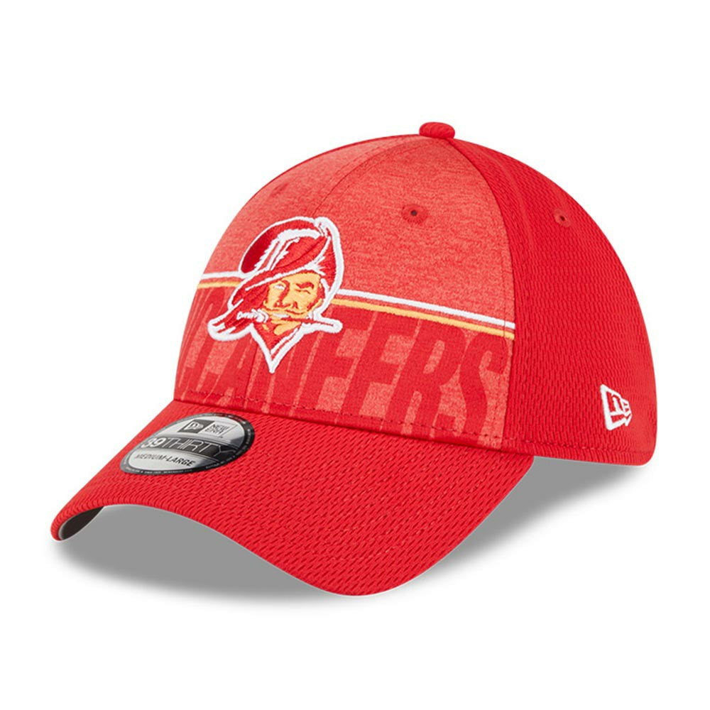 Tampa Bay Buccaneers New Era 2023 NFL Training Camp Throwback 39THIRTY Flex Hat - Red online