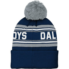 Dallas Cowboys Preschool Jacquard Cuffed Knit Hat with Pom - Navy discount