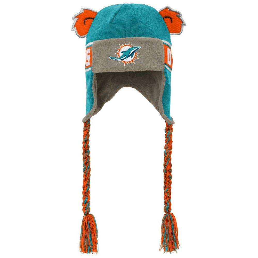 Miami Dolphins Youth Wordmark Ears Trooper Knit Hat - Aqua discount
