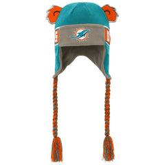 Miami Dolphins Youth Wordmark Ears Trooper Knit Hat - Aqua discount