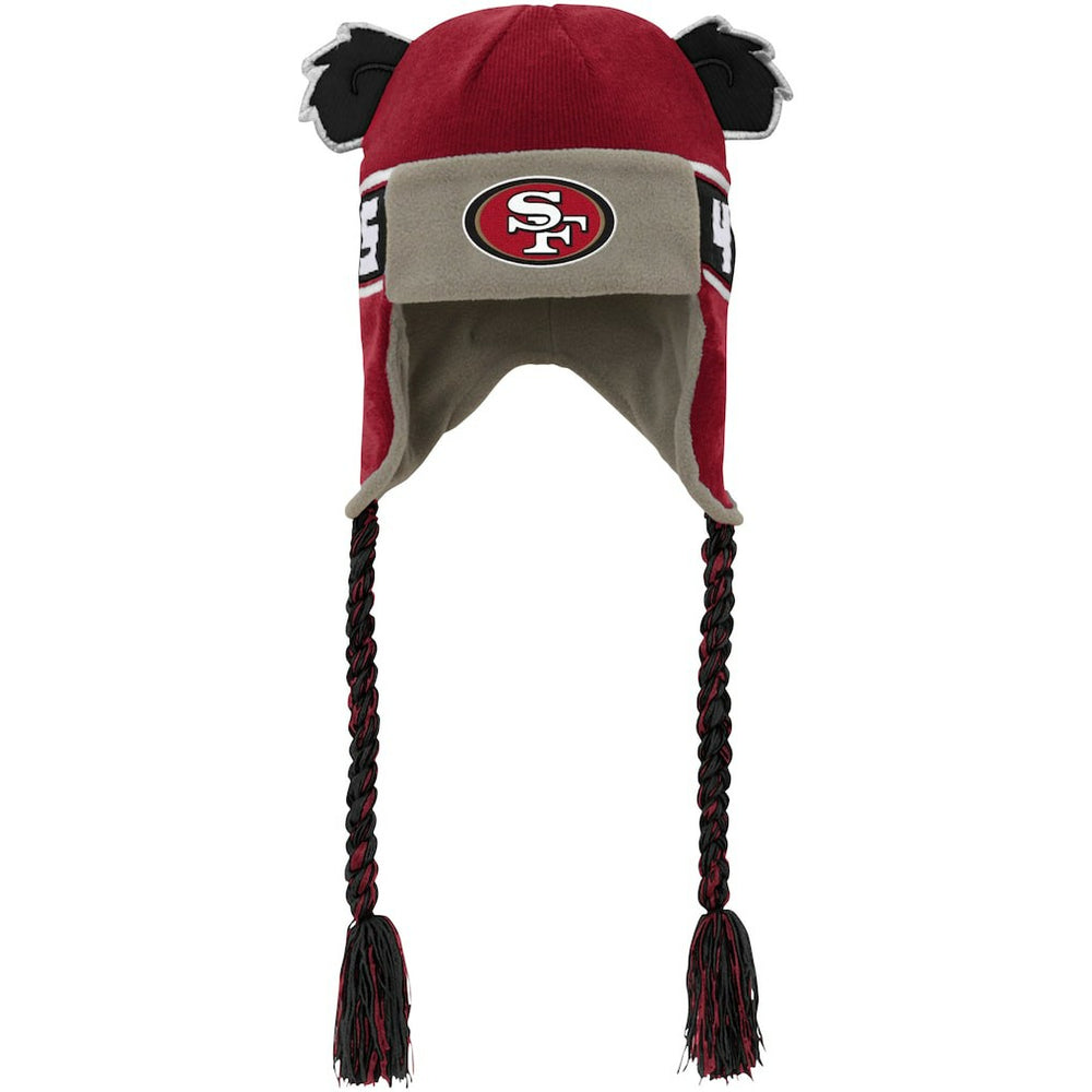 San Francisco 49ers Youth Wordmark Ears Trooper Knit Hat - Scarlet outlet