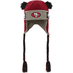 San Francisco 49ers Youth Wordmark Ears Trooper Knit Hat - Scarlet outlet