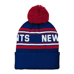 New York Giants Preschool Jacquard Cuffed Knit Hat with Pom - Royal discount