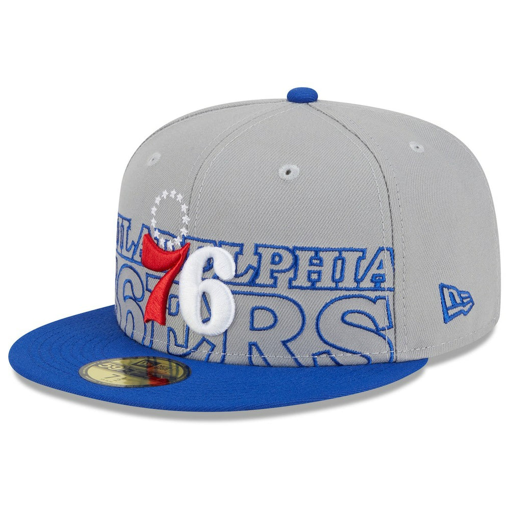 Philadelphia 76ers 2023 NBA Draft Two-Tone 59FIFTY Fitted Hat - Gray/Royal online