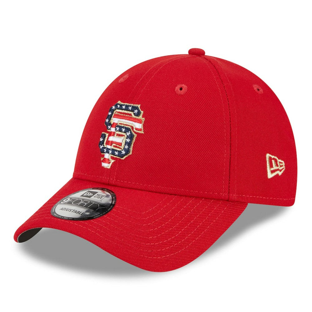 San Francisco Giants 2023 Fourth of July 9FORTY Adjustable Hat Red