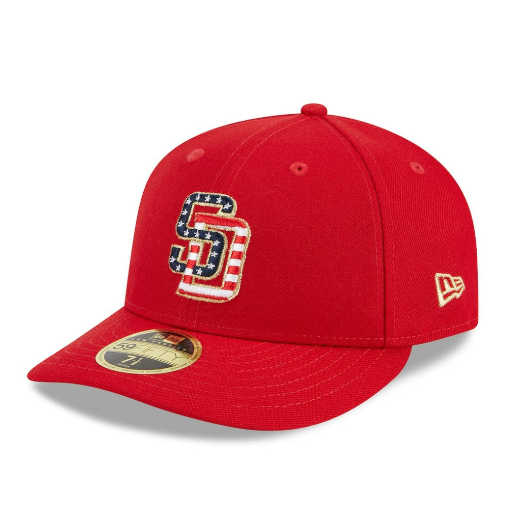 San Diego Padres 2023 Fourth of July Low Profile 59FIFTY Fitted Hat Red