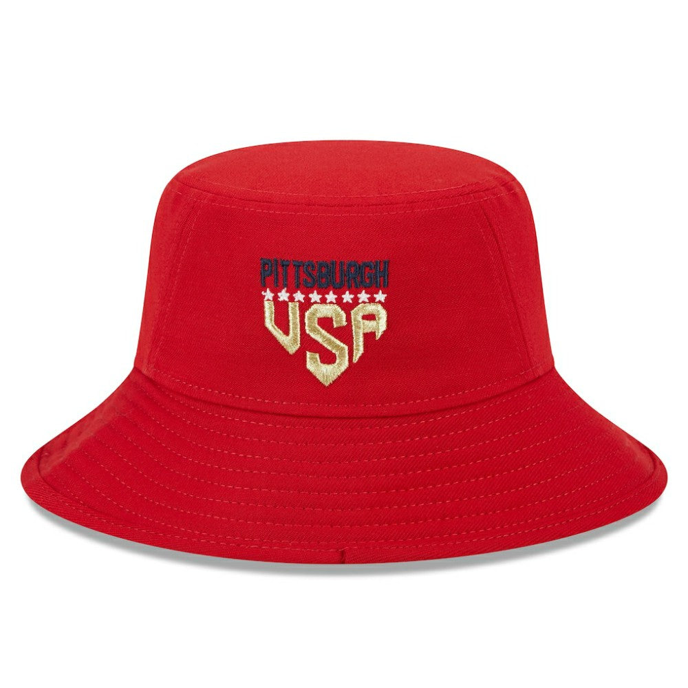 Pittsburgh Pirates 2023 Fourth of July Bucket Hat Red