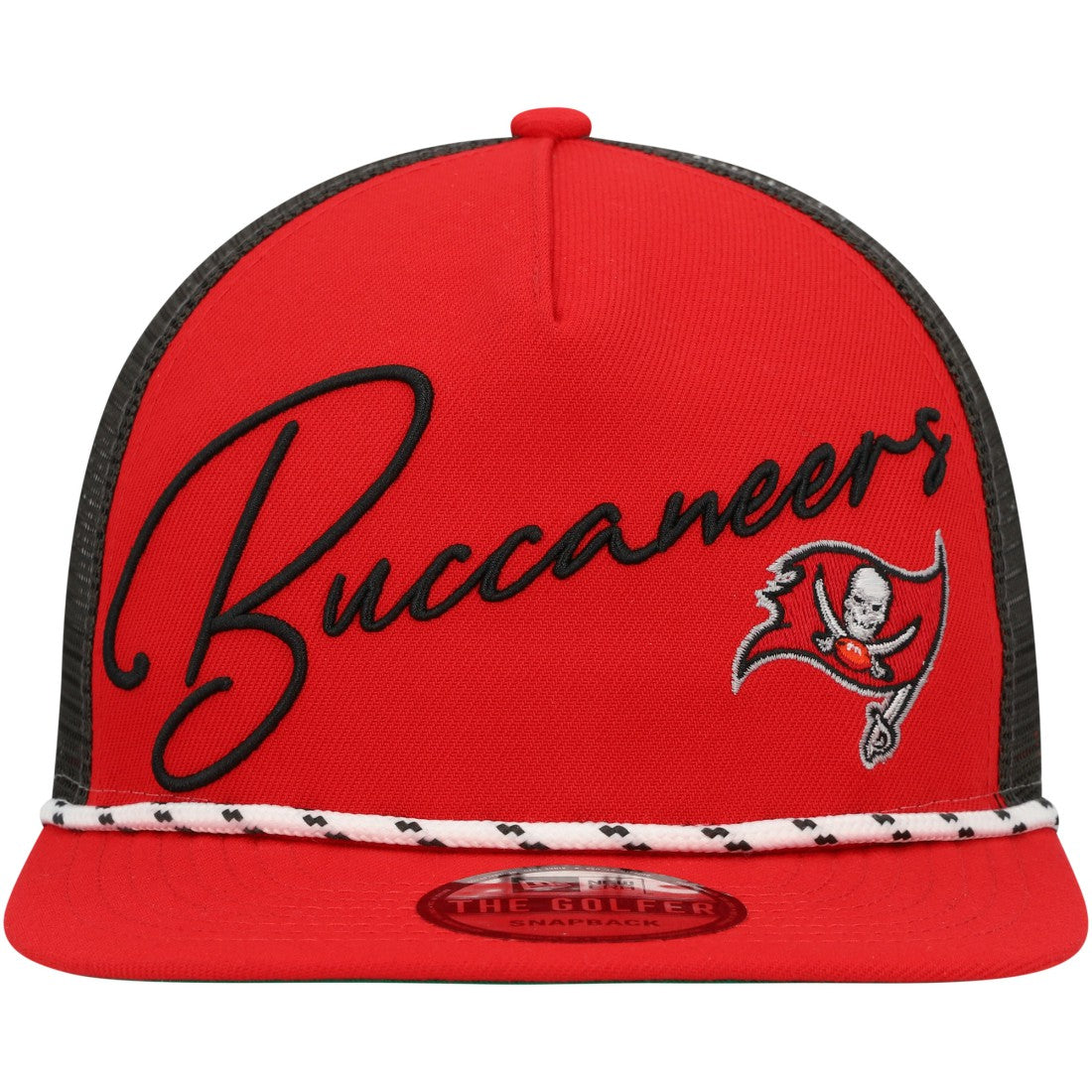 Tampa Bay Buccaneers New Era Script Logo Golfer 9FIFTY Snapback Hat - Red sale