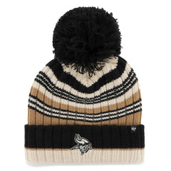 Minnesota Vikings '47 Women's Barista Cuffed Knit Hat with Pom - Natural discount