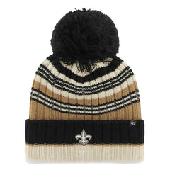 New Orleans Saints '47 Women's Barista Cuffed Knit Hat with Pom - Natural online