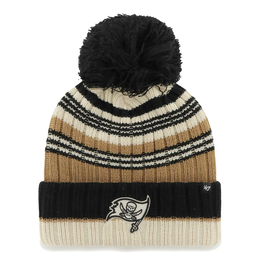 Tampa Bay Buccaneers '47 Women's Barista Cuffed Knit Hat with Pom - Natural on sale