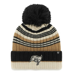 Tampa Bay Buccaneers '47 Women's Barista Cuffed Knit Hat with Pom - Natural on sale