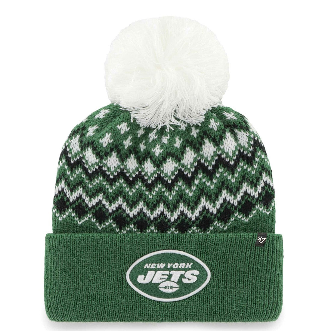 New York Jets '47 Women's Elsa Cuffed Knit Hat with Pom - Green online