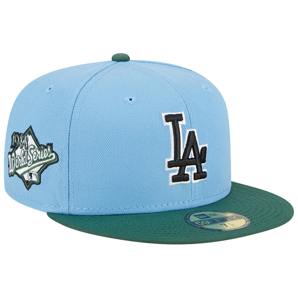 Los Angeles Dodgers 1988 World Series 59FIFTY Fitted Hat Sky Blue/Cilantro
