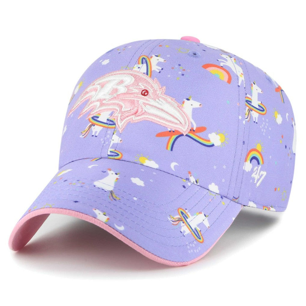 Baltimore Ravens '47 Girls Preschool Unicorn Clean Up Adjustable Hat - Lavender sale
