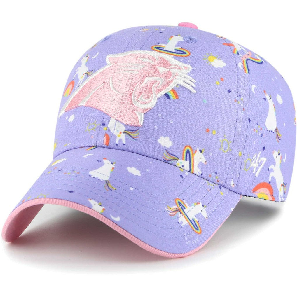 Carolina Panthers '47 Girls Preschool Unicorn Clean Up Adjustable Hat - Lavender on sale