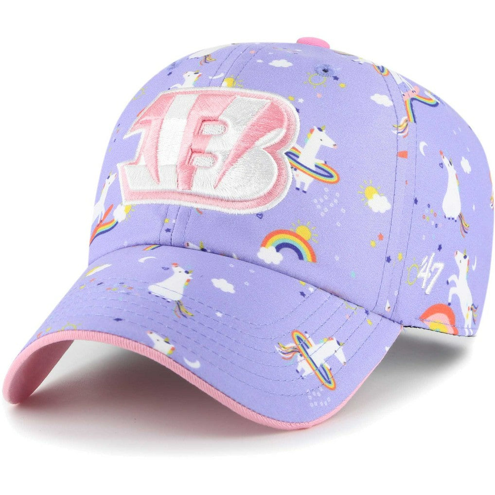 Cincinnati Bengals '47 Girls Preschool Unicorn Clean Up Adjustable Hat - Lavender for sale