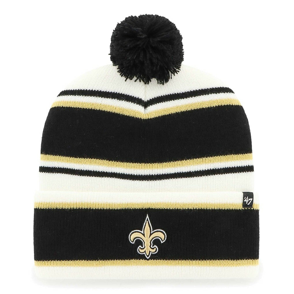 New Orleans Saints '47 Youth Stripling Cuffed Knit Hat with Pom - White sale