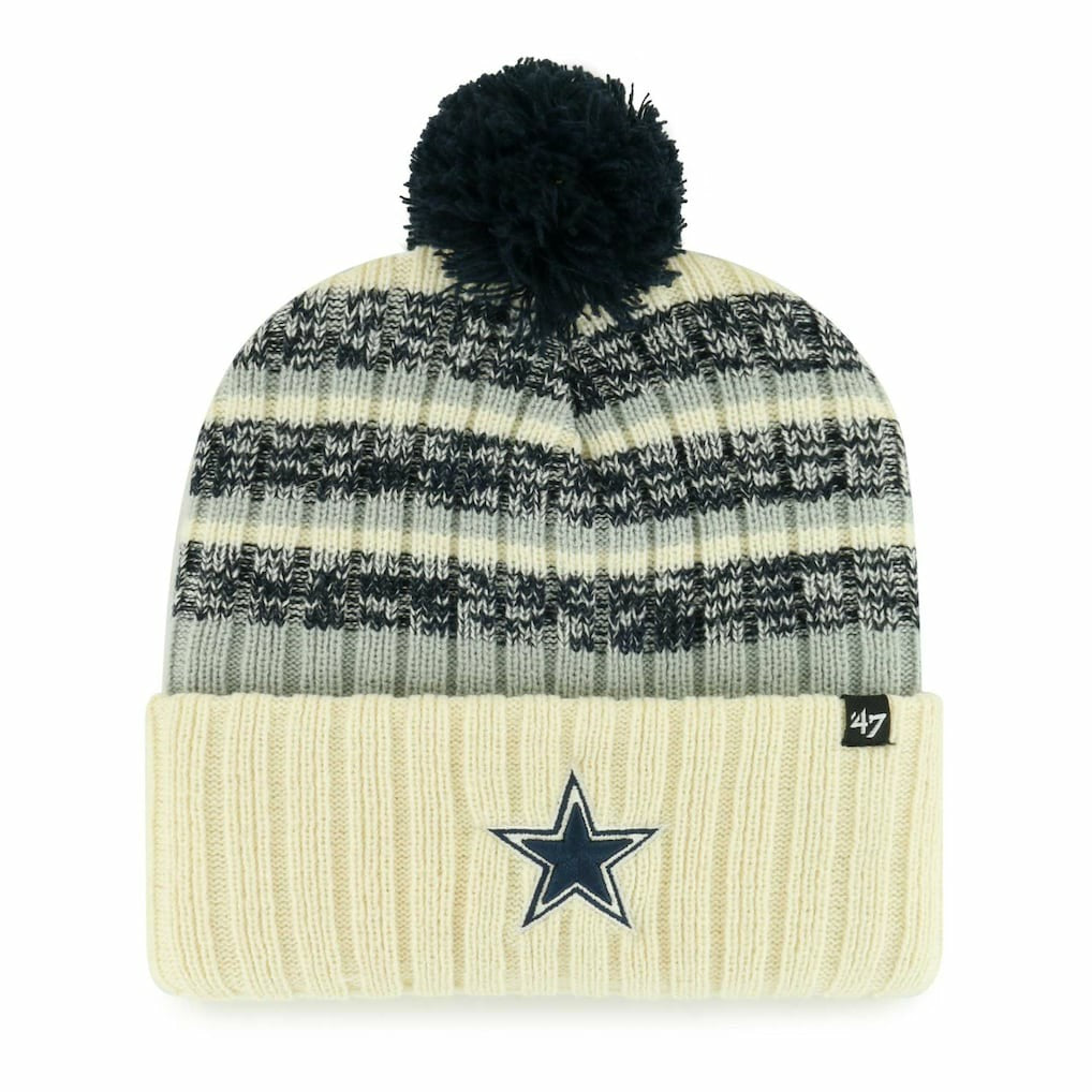 Dallas Cowboys '47 Tavern Cuffed Knit Hat with Pom - Cream on sale