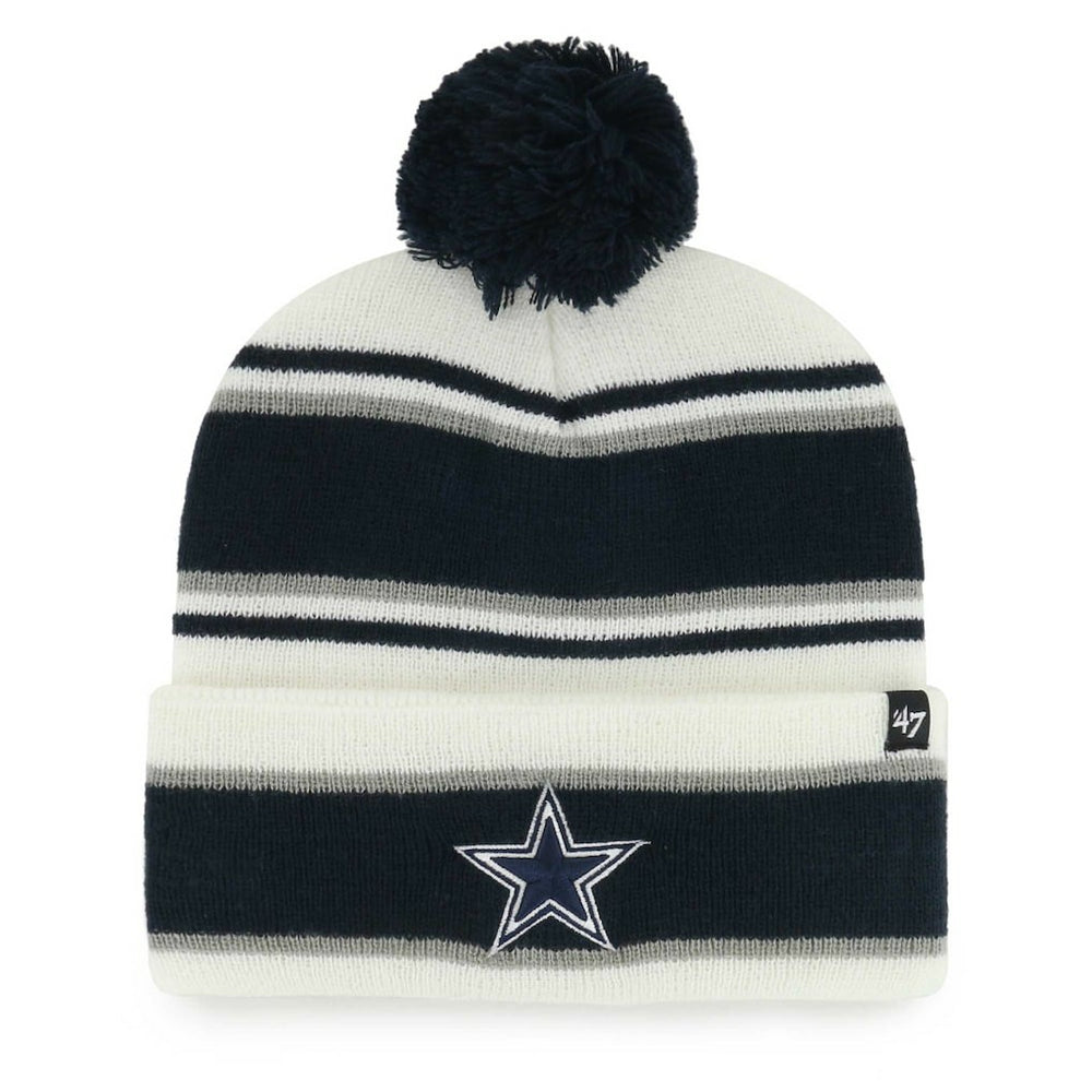 Dallas Cowboys '47 Youth Stripling Cuffed Knit Hat with Pom - White on sale