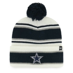 Dallas Cowboys '47 Youth Stripling Cuffed Knit Hat with Pom - White on sale