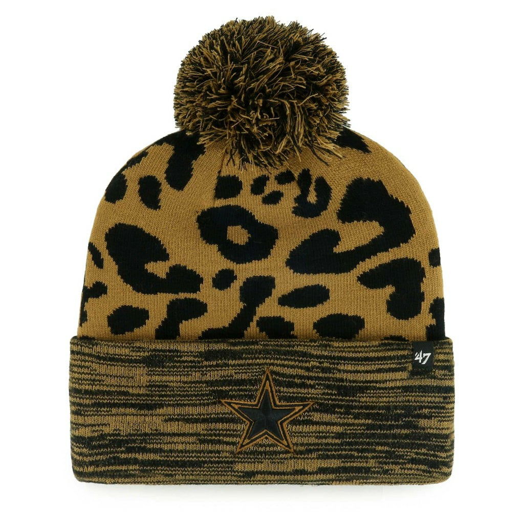 Dallas Cowboys '47 Women's Rosette Cuffed Knit Hat with Pom - Tan sale