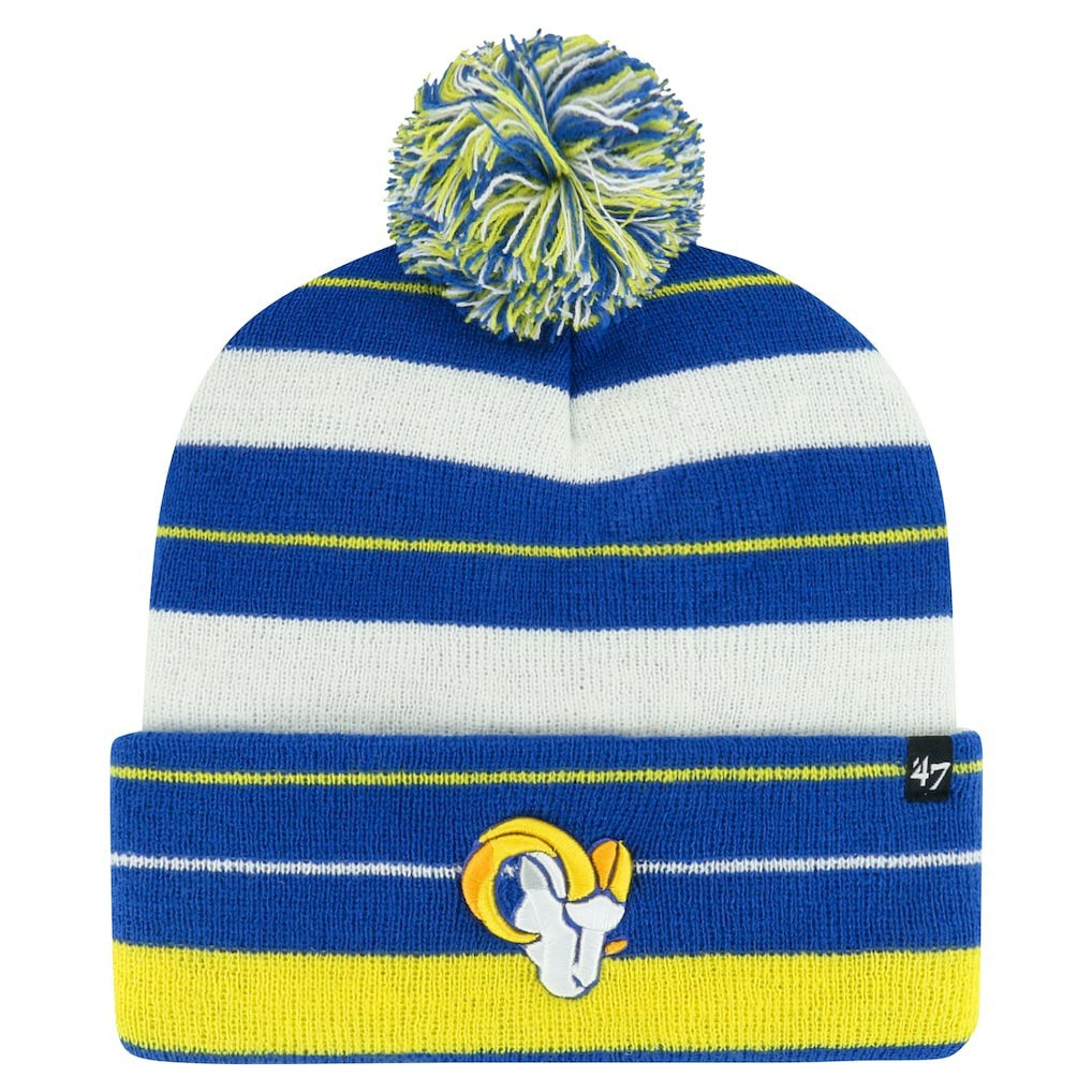 Los Angeles Rams '47 Powerline Cuffed Knit Hat with Pom - Royal discount