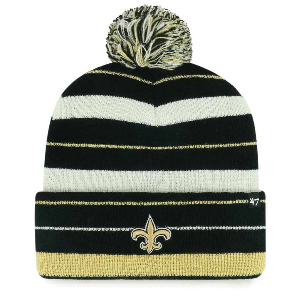 New Orleans Saints '47 Powerline Cuffed Knit Hat with Pom - Black cheap