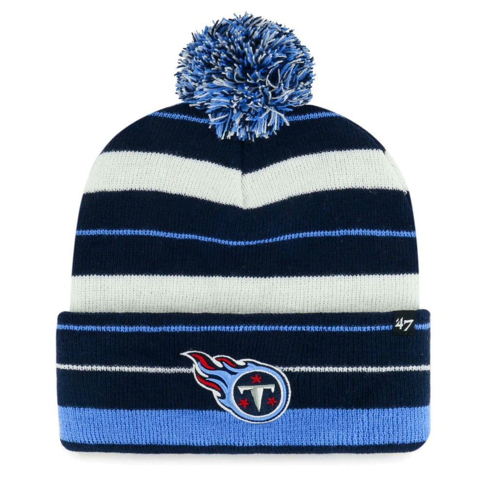 Tennessee Titans '47 Powerline Cuffed Knit Hat with Pom - Navy outlet