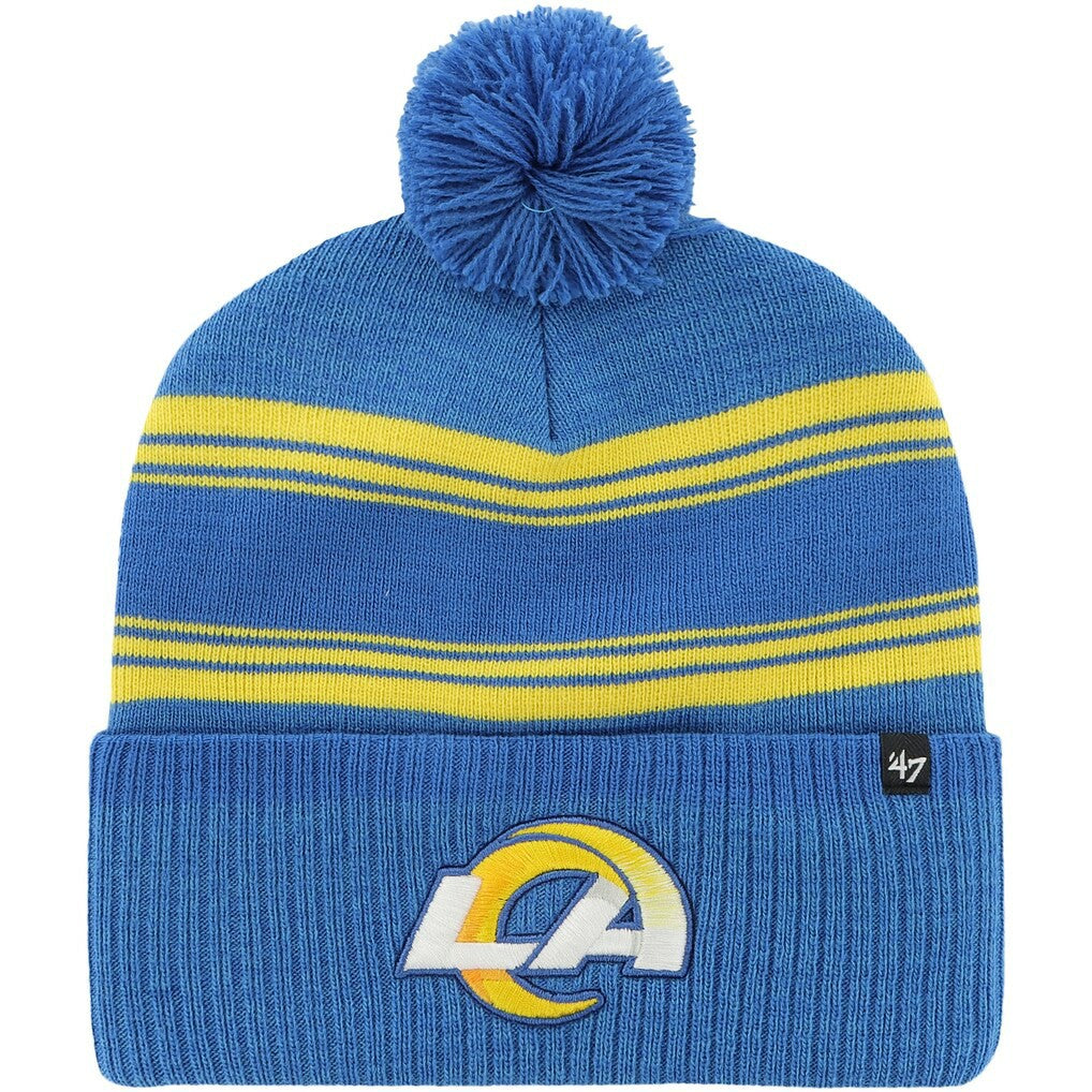 Los Angeles Rams '47 Fadeout Cuffed Knit Hat with Pom - Royal for sale