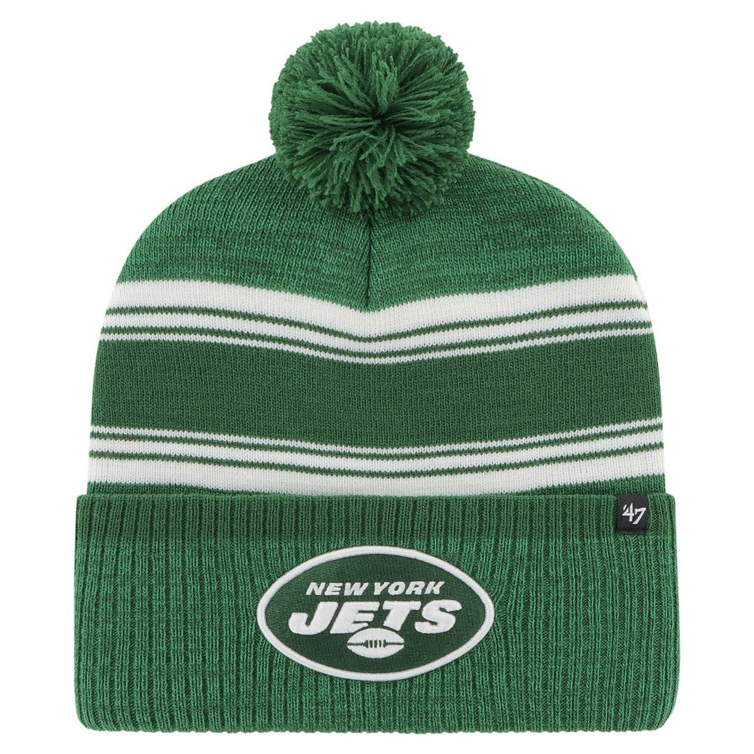 New York Jets '47 Fadeout Cuffed Knit Hat with Pom - Green outlet