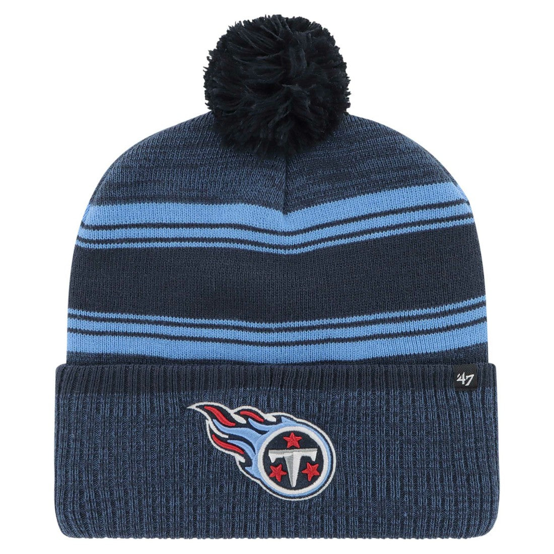 Tennessee Titans '47 Fadeout Cuffed Knit Hat with Pom - Navy cheap
