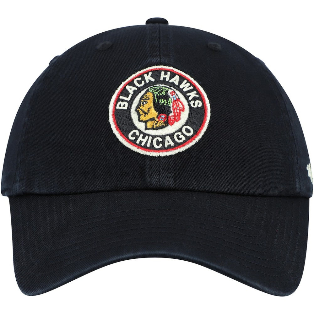 Chicago Blackhawks '47 Clean Up Adjustable Hat - Black Hats