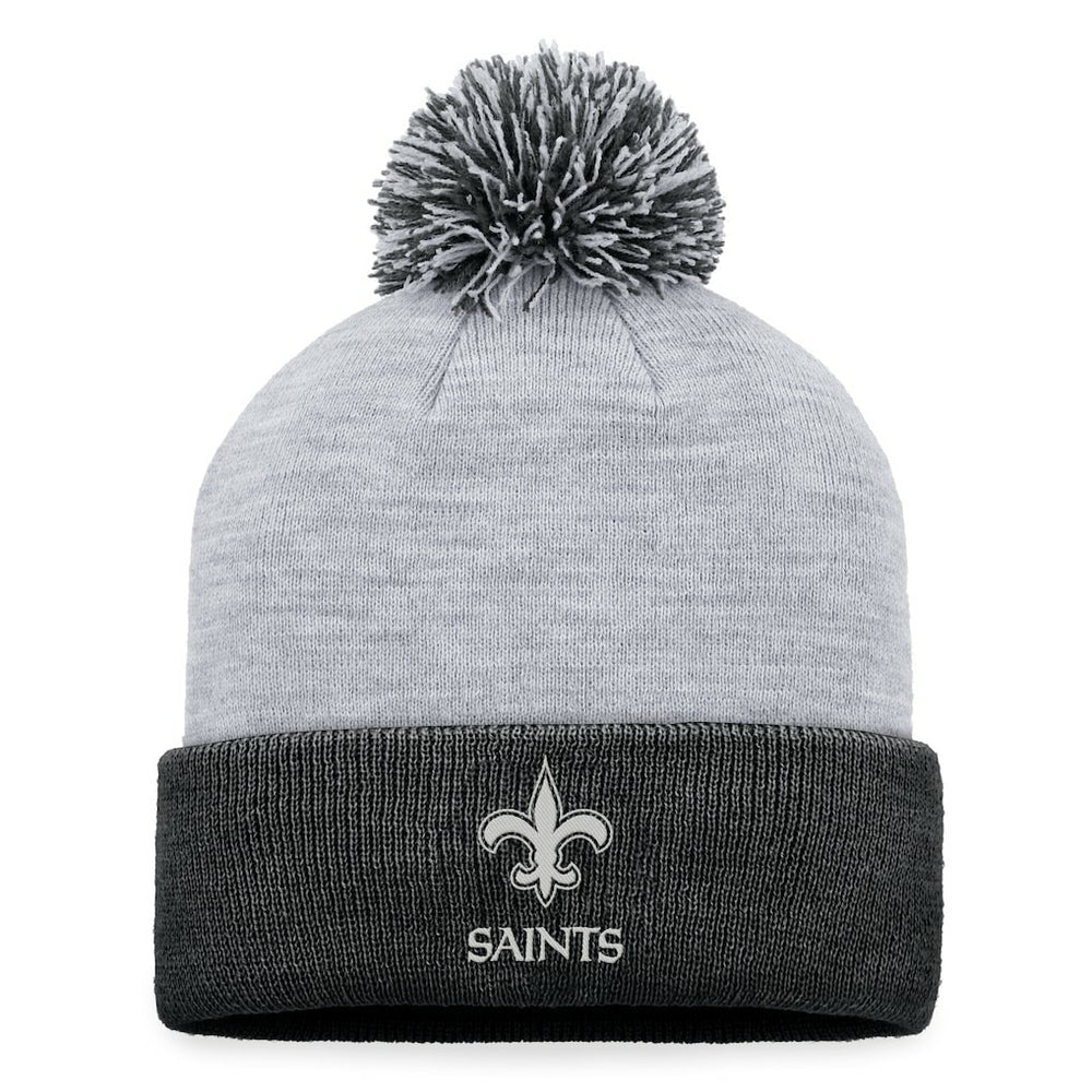 New Orleans Saints Women's Cuffed Knit Hat with Pom - Gray on sale