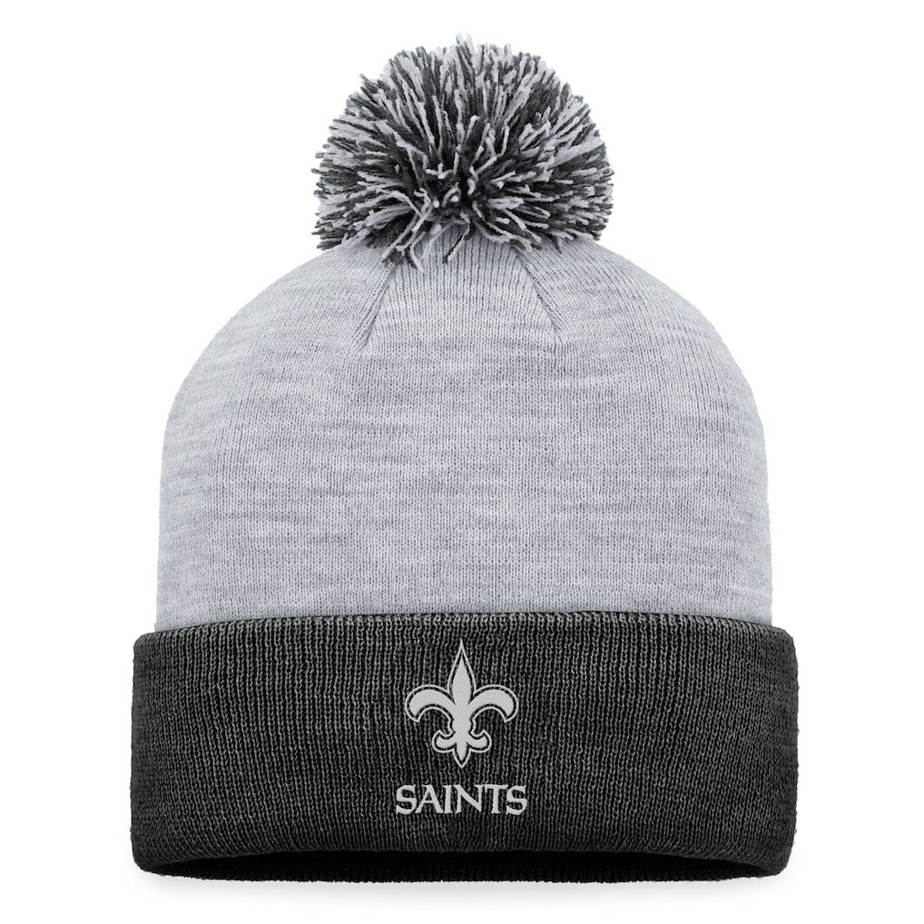 New Orleans Saints Women's Cuffed Knit Hat with Pom - Gray on sale