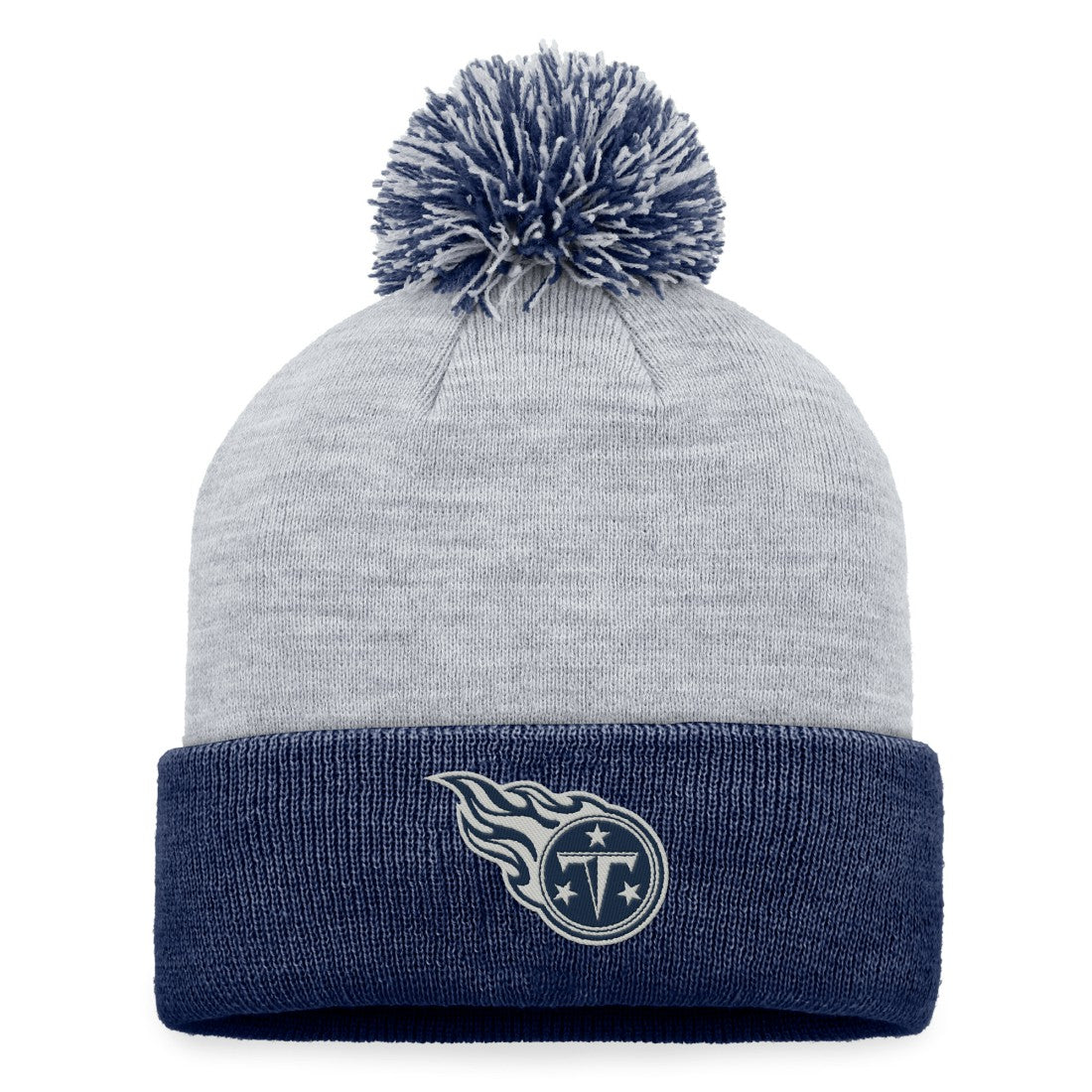 Tennessee Titans Women's Cuffed Knit Hat with Pom - Gray for sale