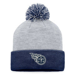 Tennessee Titans Women's Cuffed Knit Hat with Pom - Gray for sale
