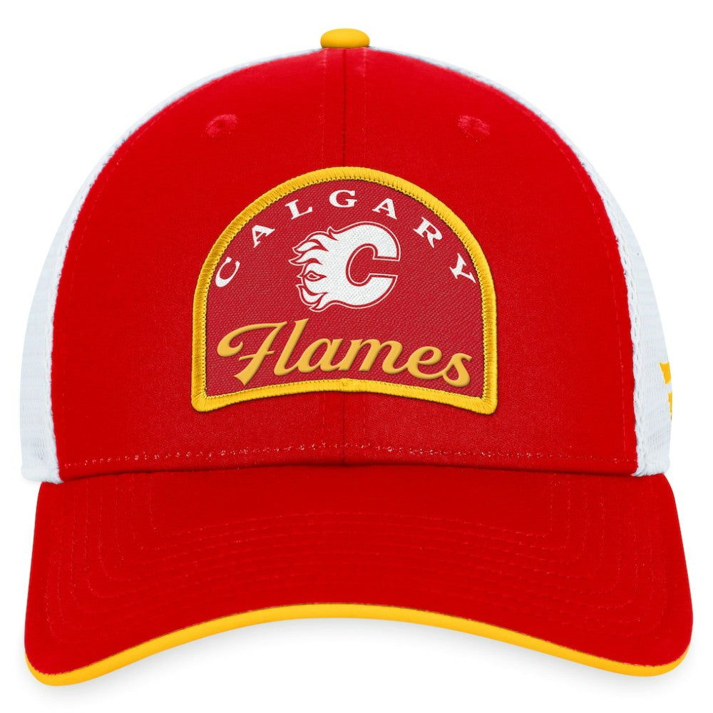 Calgary Flames Fanatics Fundamental Adjustable Hat - Red/White Hats
